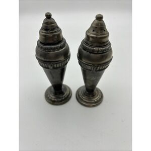 Vintage Neco Silver Plated Salt And Pepper‎ Shakers - Weighted